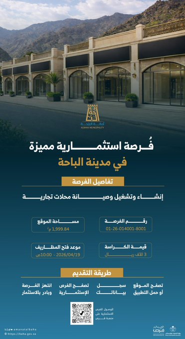 Investment Opportunity | Construction, operation, and maintenance of commercial shops.